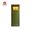Meitong mahogany exterior house stained glass crafts wood door styles