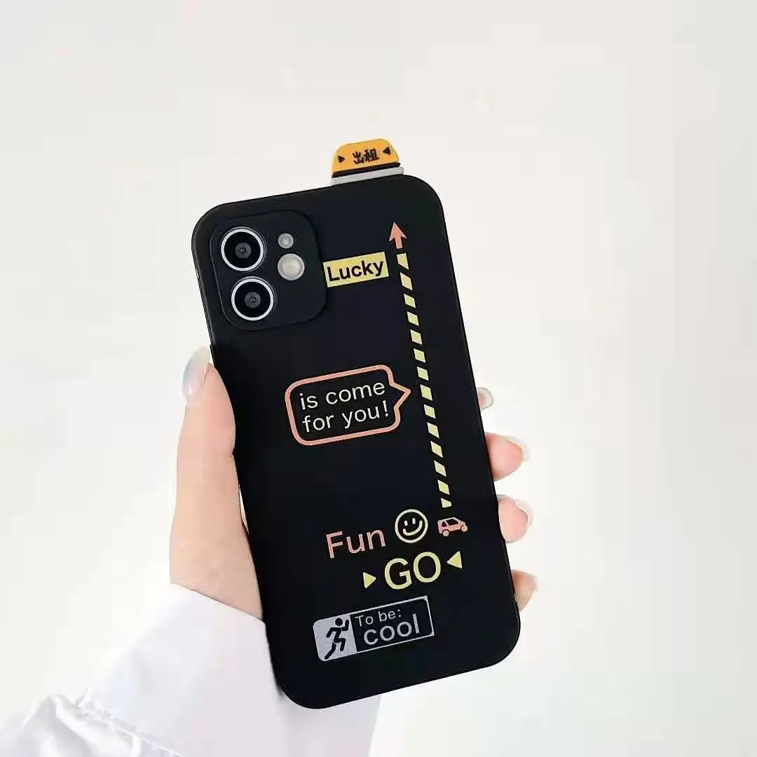 

3D Taxi Silicone Soft Phone Case for iPhone 12 pro Max case, Colors optional