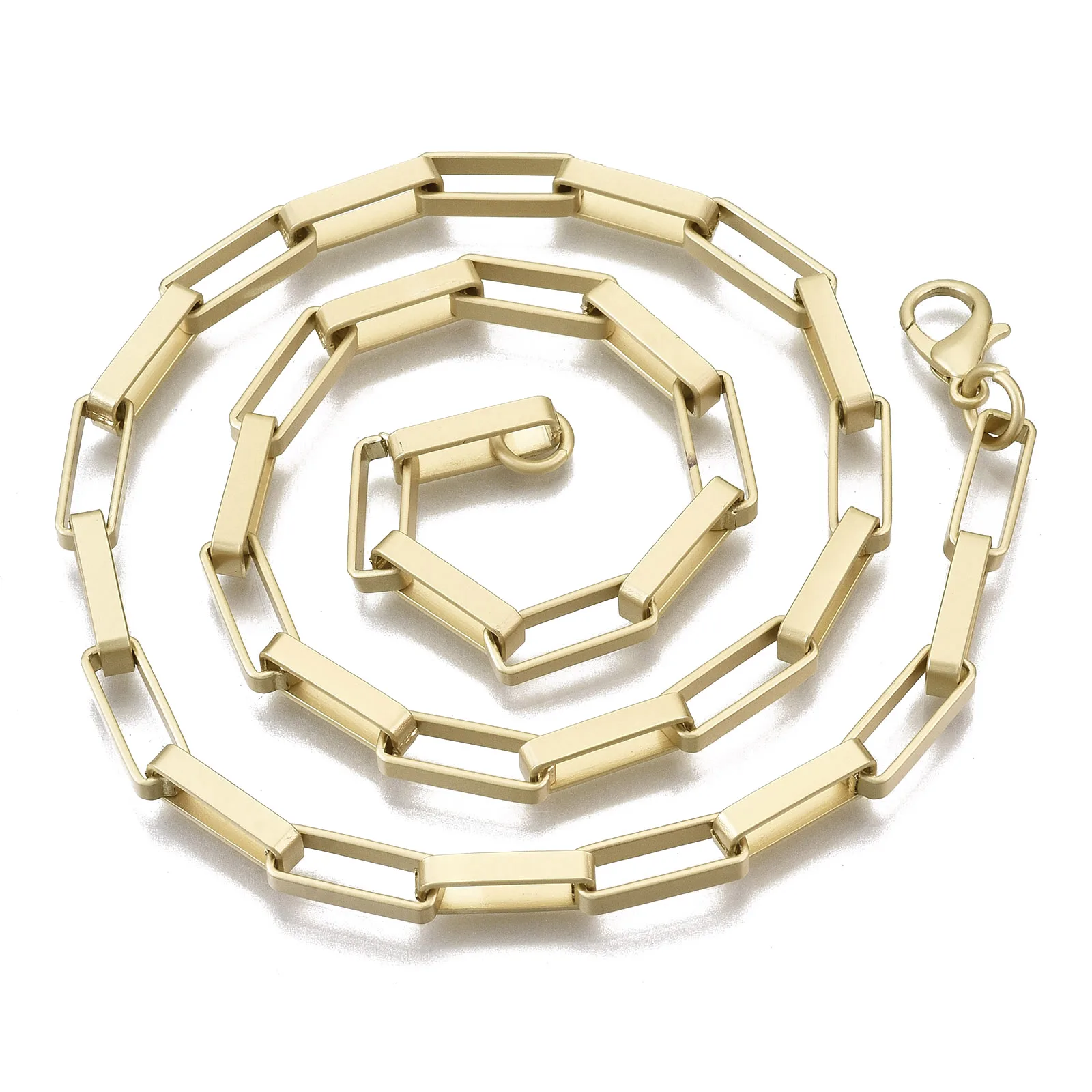 

PandaHall Iron Venetian Box Chain Necklace Making, Matte gold color