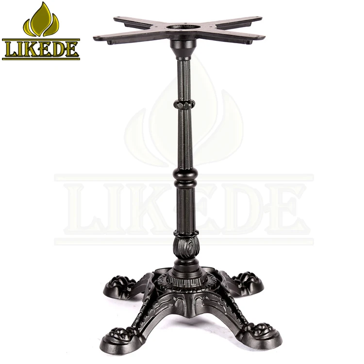 Antique European Classic Black Cast Iron Table Base Unique Furniture Legs