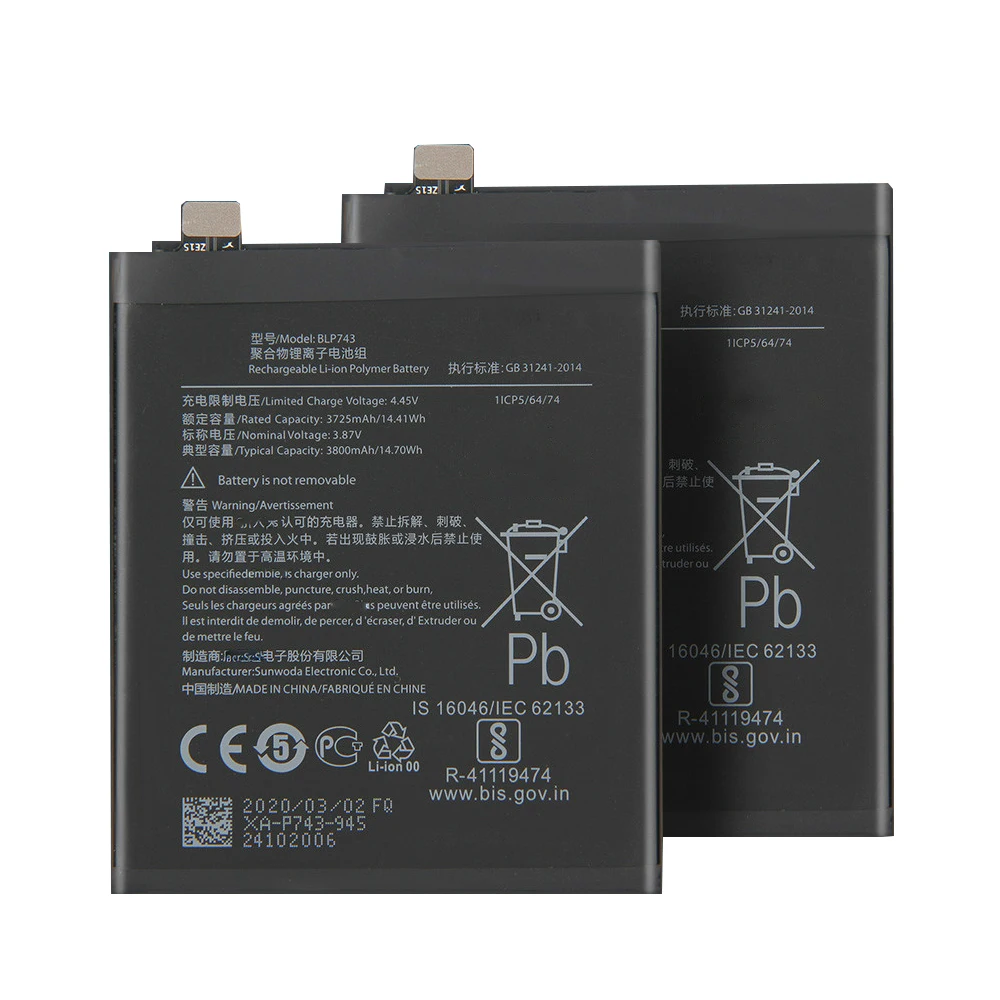 

100% Original Backup 3.8V 3800mAh BLP743 Battery Use For OnePlus 7T OnePlus 1+ 7T