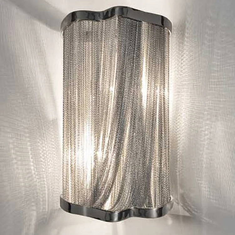 

Home decor wall lamps indoor modern bedroom sconces wall light hotel bedside nordic luxury metal chains wall lamp