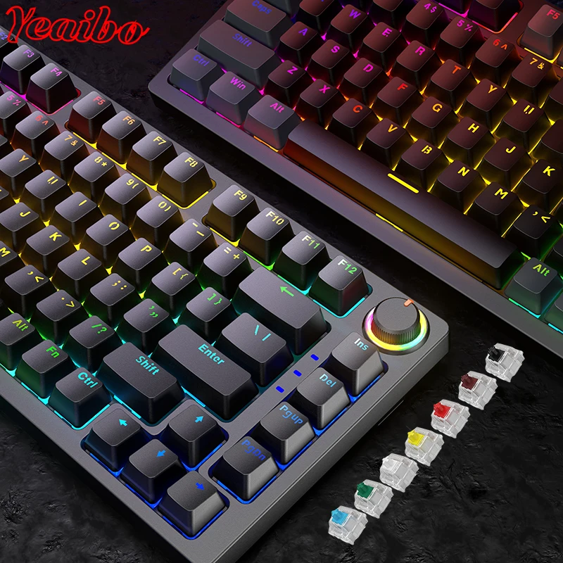 

rain bowretro macro pc switches rgb switch tablet backlit for win ios gaming transparent gamers switches mechanical keyboard