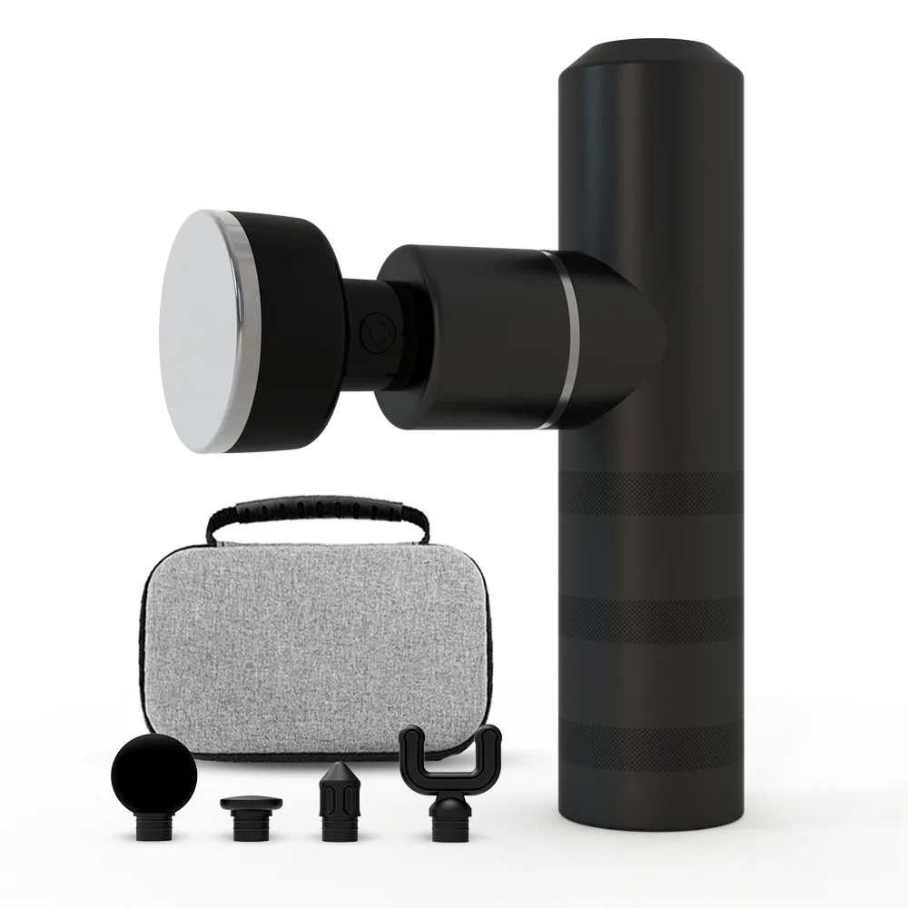 

Factory Direct Wholesale Custom Label New Fitness Sport 5 Massage Heads 4 Speeds Portable Hot Mini Heat Massage Gun