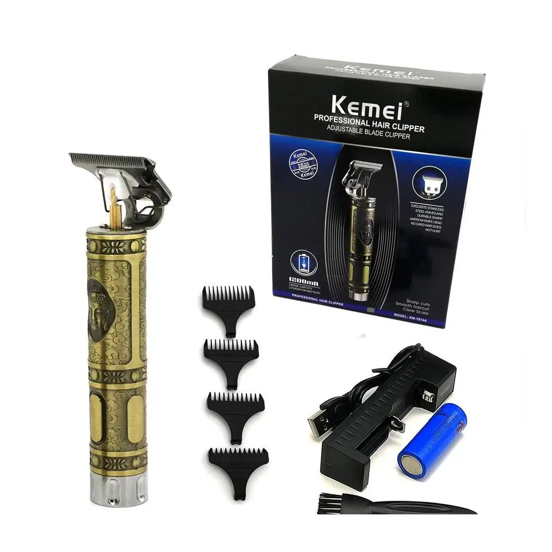 

T-Shaped Usb Rechargeable Cordless Hair Trimmer Men Outlining Hair Clippers Electric Cutting Tools With Removable Battery Fast
