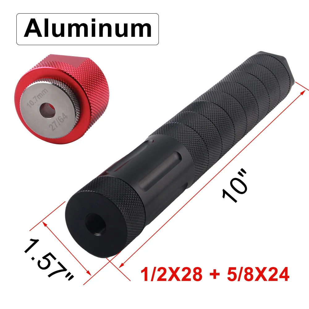 

10''L 1.57'' OD Aluminum 7075 Modular Solvent Trap (MST) kit Fuel Filter 5/8x24, 1/2x28 +Booster, Black