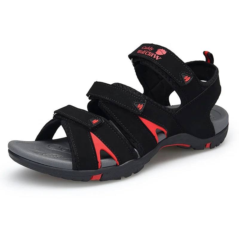

2021 new trend outdoor casual wear slipper New New Men's Outdoor Casual Shoes Leather For Fisherman Hollow out Sandals Shoes, As picture