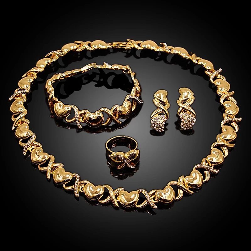 Latest I Love You Xoxo Hug And Kiss Necklace Jewelry Set 18k Gold Plated Fashion Latest Models Wedding Jewellery Sets - Buy Latest I Love You Xoxo Hug Latest I Love You Xoxo Hug And Kiss Necklace Jewelry Set 18k Gold Plated Fashion Latest Models Wedding Jewellery Sets - Buy Latest I Love You Xoxo Hug