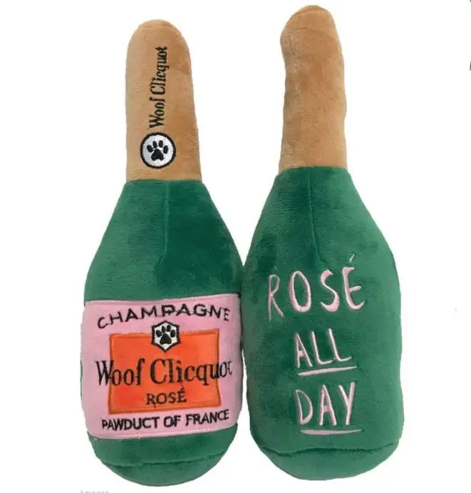 

Vodka wine bottle plush pet toy stuffed toys champagne dog toy, As picture / according to you