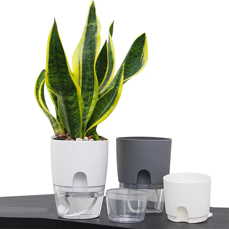 

Wholesale Garden Pots Plastic Automatic Watering Pots Durable Plastic Planter For Home Decor, Picture