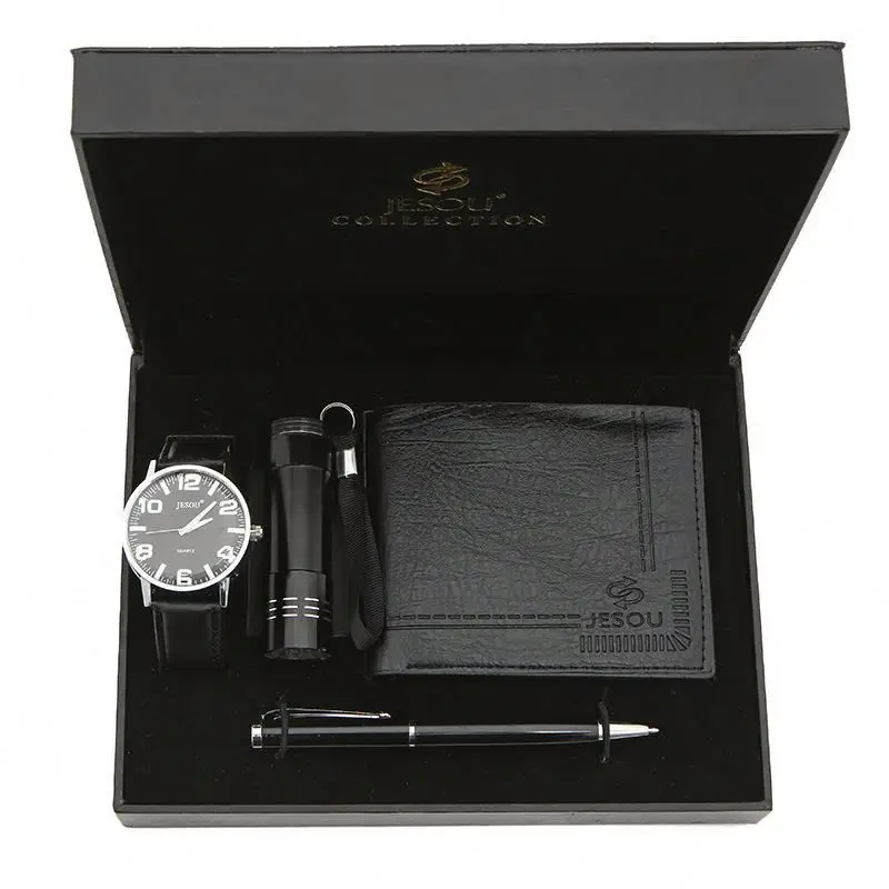 

men's gift watch set quartz watch multi Card Wallet father's day business gift