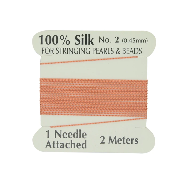 

XuQian  Handmade Customizable 100% Natural Tangerine Color Beaded Silk thread