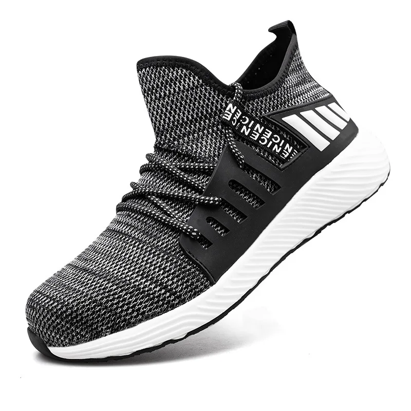 

Anti-slip Cotton Fabric Men Safety Shoes with Rubber Outsole