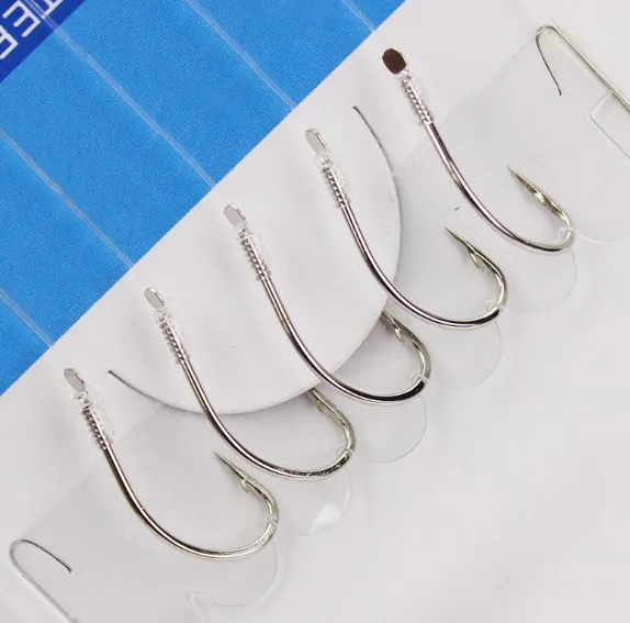 

Fly Fishing Hooks Sea Tackle Accessories Coating Stainless Steel Barbed Carp High Carbon, Silver