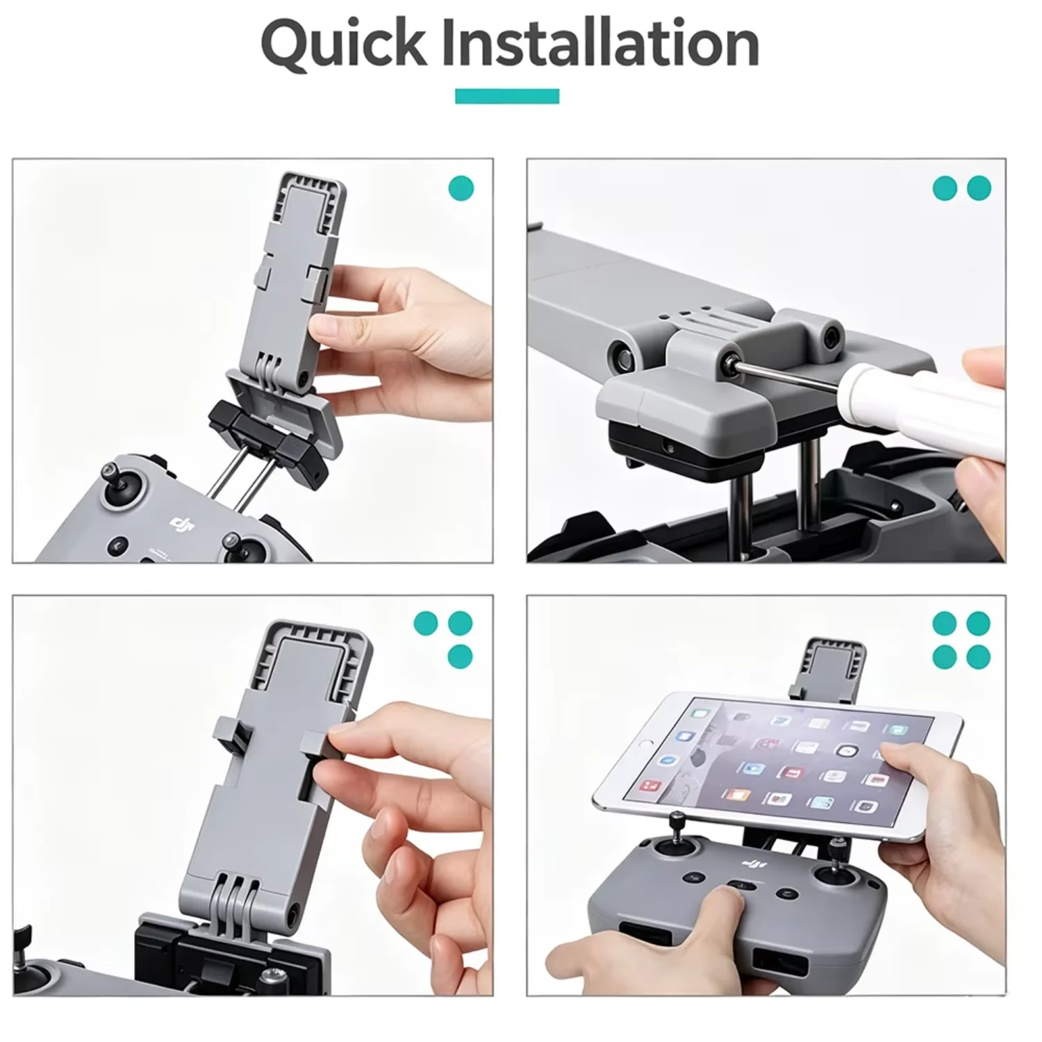 Foldable Tablet Mount for Mini 2 Air 2/2S Remote Controller No Disassembly iPad Holder Extended Clip Drone Parts Accessories