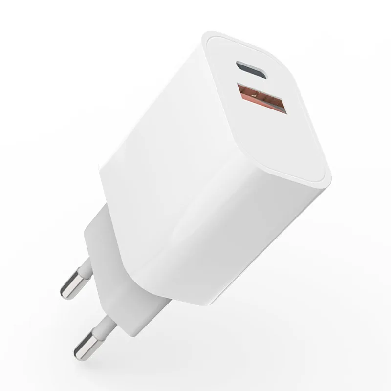 

Amazon Top Sales USB Charger Fast New Products Hot Sales 2 Ports Type-c + USB Multi Charger Mobile Wall Charger