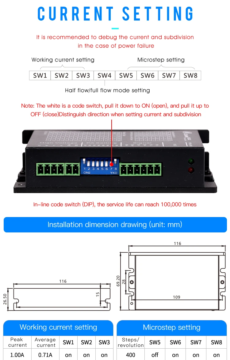 4 Axis Cnc Nema23 Stepper Motor Dual Shaft 425oz-in 3a Usb Cnc Breakut