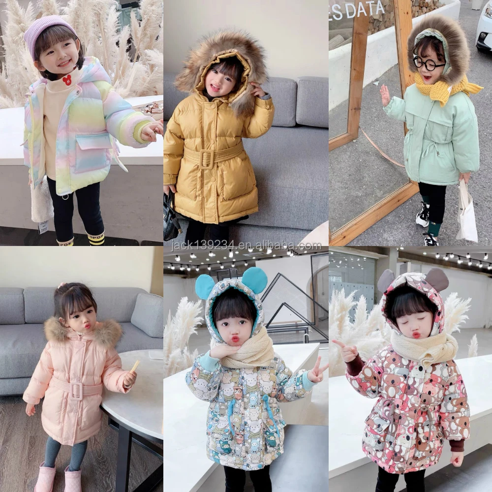 

Kid's coats loose oversize down jackets for children a large in stock Winter coats