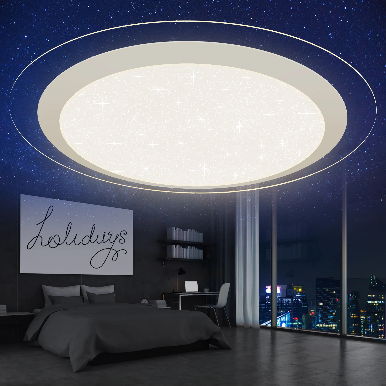 

40W Flush Mount LED Ceiling Light led modern crystal chandelier lamparas led de techo bulb ceiling light fixtures