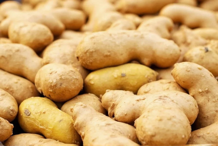 Various ginger preservation methods displayed side by side