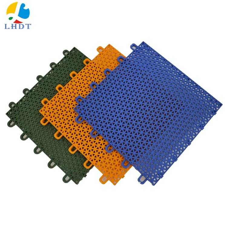 

Easy install anti slip drainage plastic volleyball court outdoor interlocking flooring material