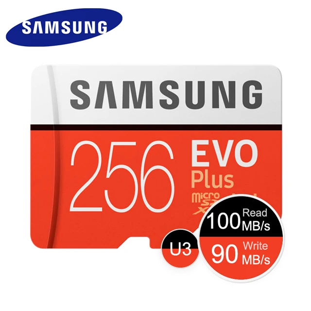 

SAMSUNG Memory Card 32GB 64GB 128GB 256GB 16GB SD SDXC Grade EVO+ Class 10 C10 UHS TF orange Cards Trans Flash micro TF SD New