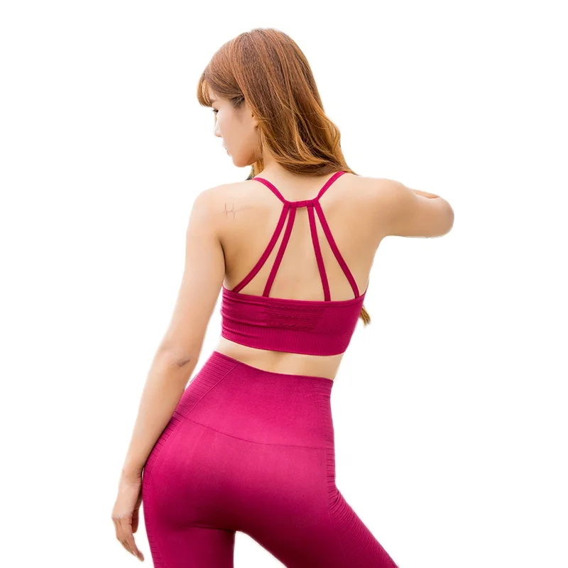

Women Yoga Wear Seamless Sportswear Sexy Seamless Yoga Sets Sleeveless Seamless Knitting Suit Women Capri Set, Black,grey,wine red,purple