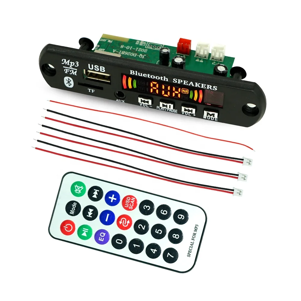 

JQ Car Power Bluetooth Amplifier Module Speaker Audio Amplifier MP3 Board Stereo 2X25W DC 7V-16V