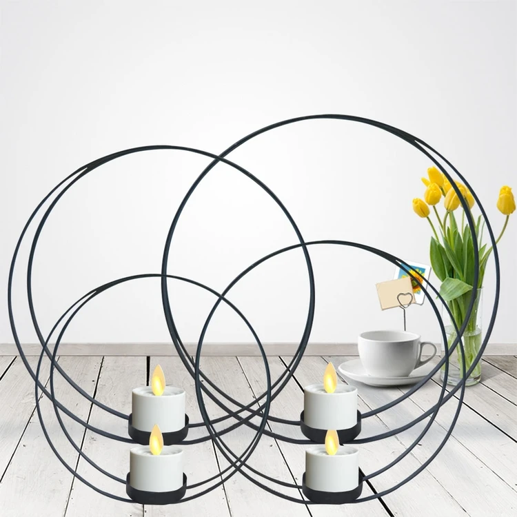 candle tools parts Copper Material metal ring shape set of 4 candle