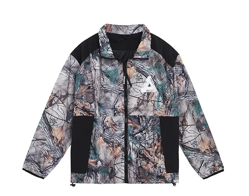 

wholesale men's digital sublimation hip hop casual patchwork sport utility bandana windbreaker jacket, Customized color