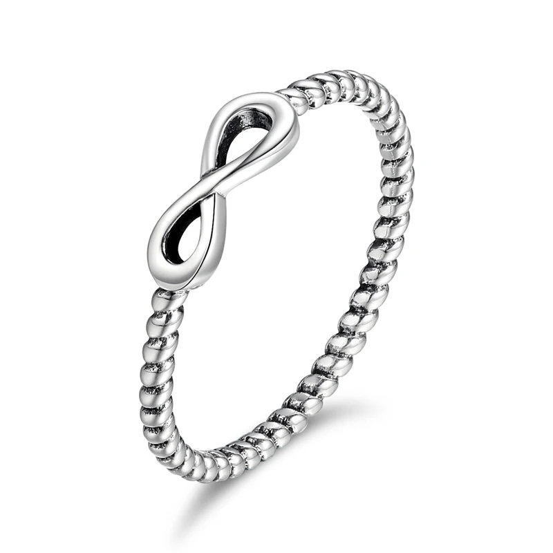 

YWFQ 2021 Fashion Newest High Quality Bowknot Infinity Ring 925 Sterling Silver Ring Jewellry Women