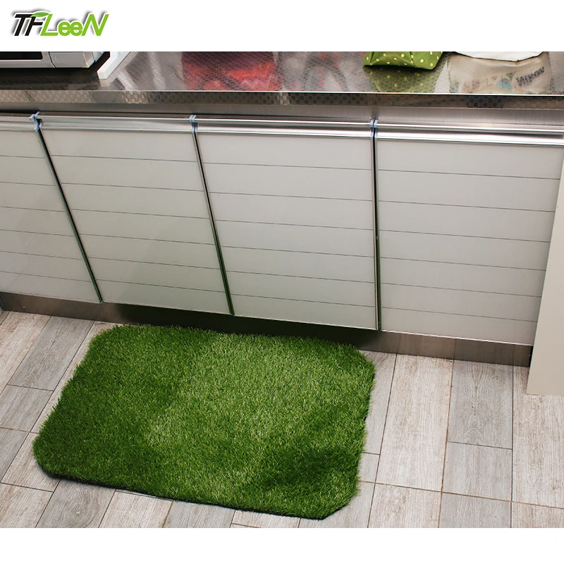 

Kitchen balcony artificial grass turf mat turf grass tile for pets entrance clean