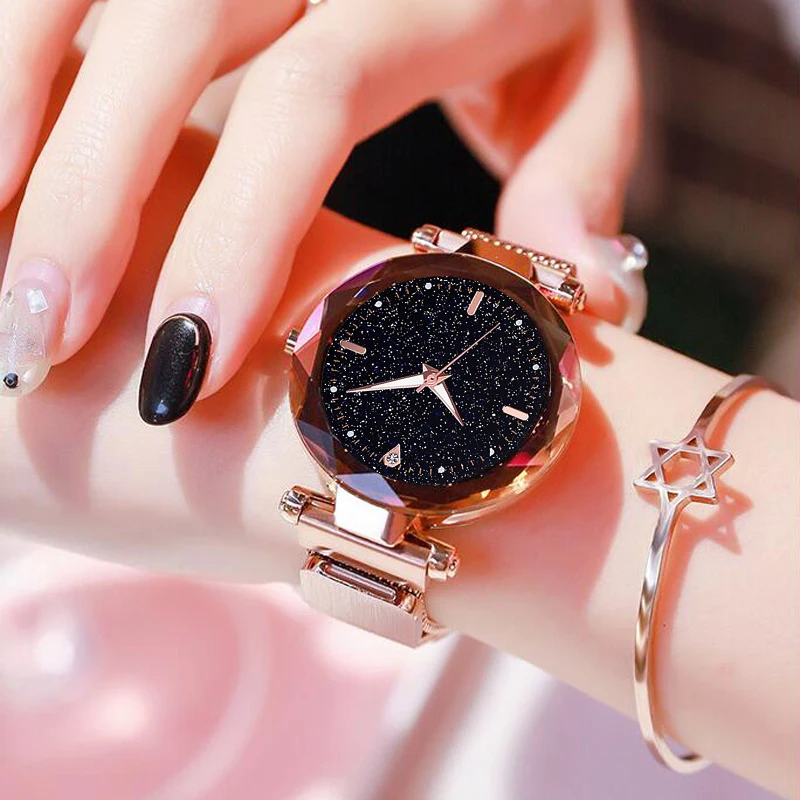 

Luxury Women Watches 2019 Ladies Watch Starry Sky Magnetic Waterproof Female Wristwatch Luminous relogio feminino reloj mujer