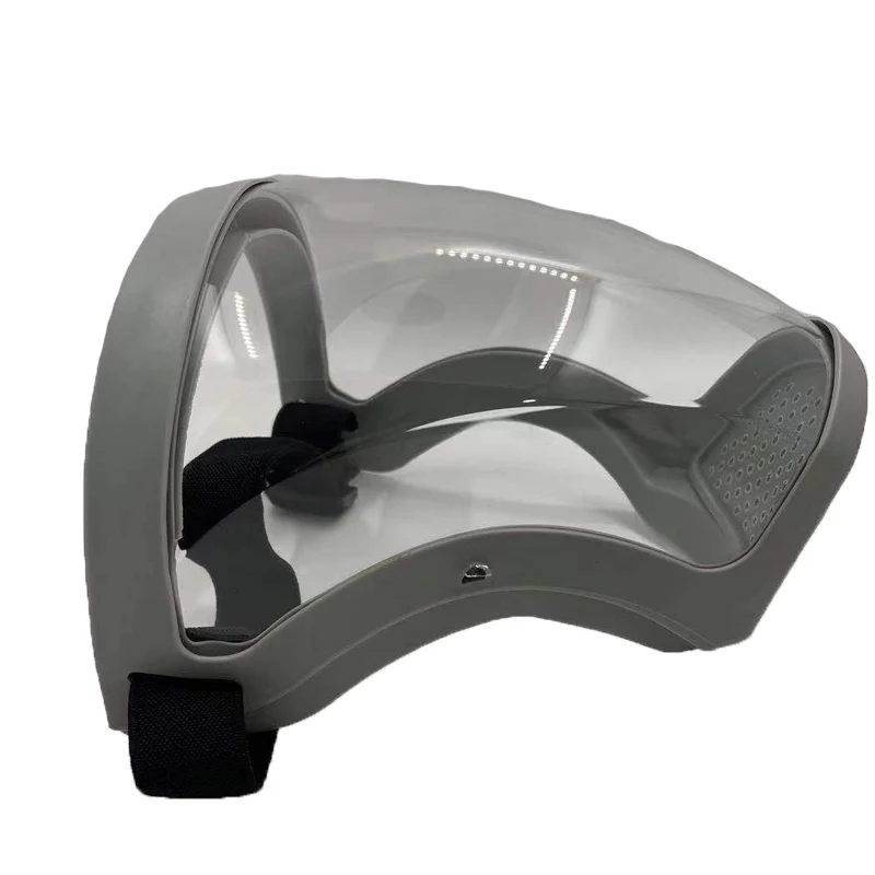 

Plastic face guard anti dust anti blue light full face PC all-in-one cycling mask
