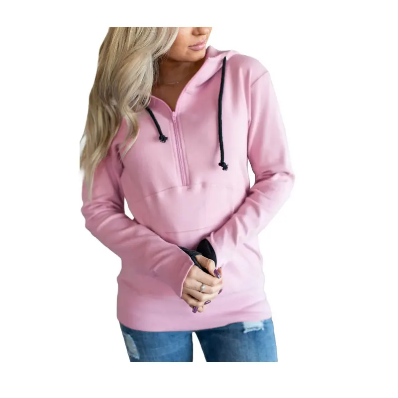 

Women's Classic Hoodies Jackets Spring Autumn Zipper Hoody Sweatshirts Jacket Solid Slim Fit Hoodie Big Size Hoodies