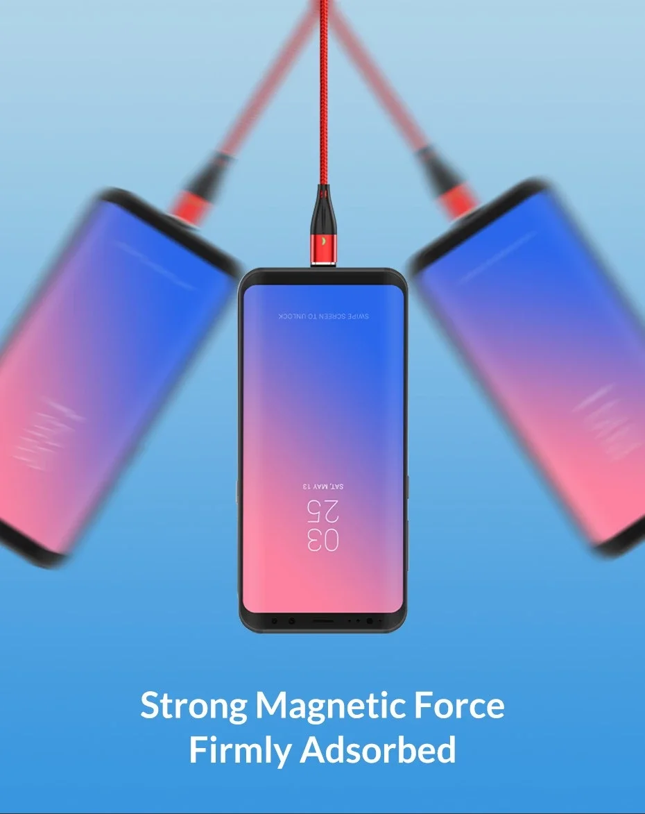 ZICAS High Quality Fast Charging Phone Magnet Charger 3 in 1 Magnetic USB Cable For iPhone+Micro+USB C - ANKUX.COM