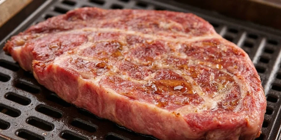 Steak coated with a dry rub ready for cooking