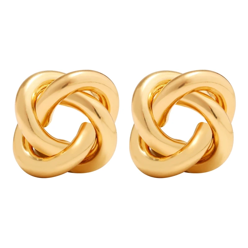 

Simple Design Gold Filled Alloy Multilayer Spiral Stud Earrings for Women Jewelry Accessories, Gold plated