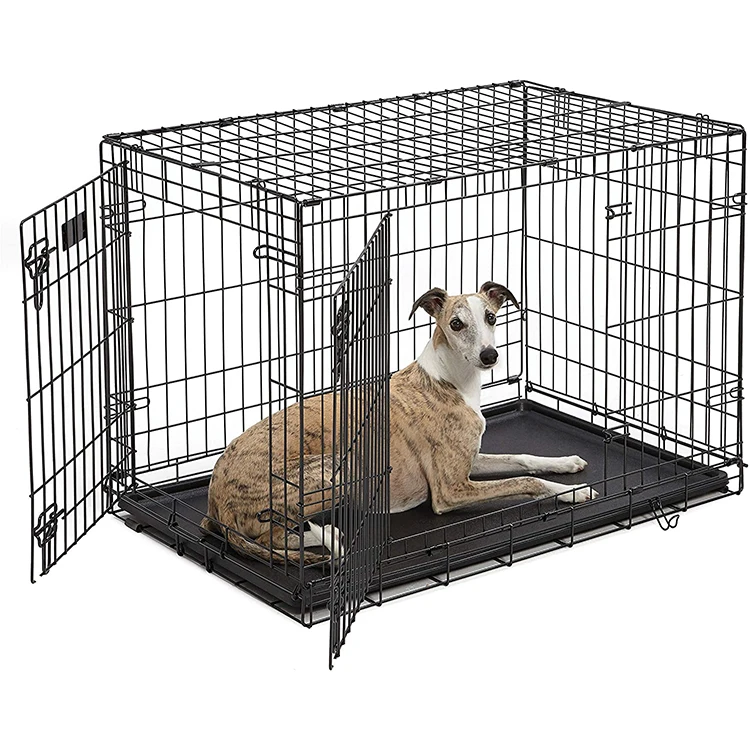 

Manufacturer Stainless Steel Metal Large Foldable Carriers Cheap Dog Pet Cages Crates, Customized color