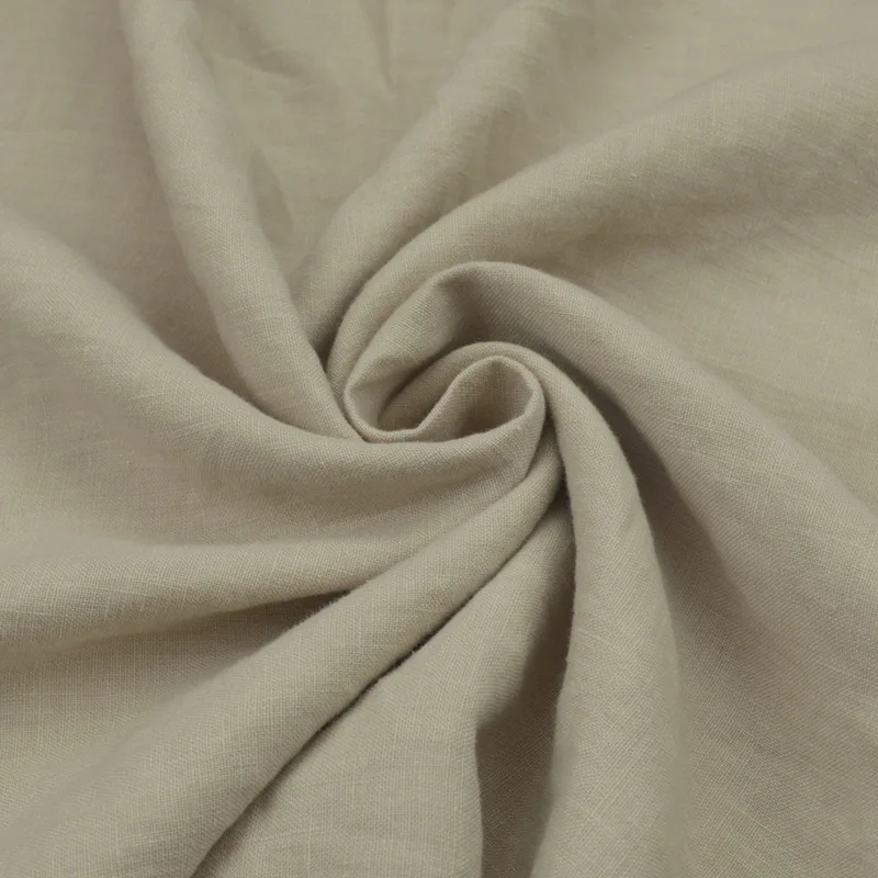 Spot Classical Plain Linen Fashion Art Clothing 100% Linen Fabric Autumn and Winter Clothing Dress Linen