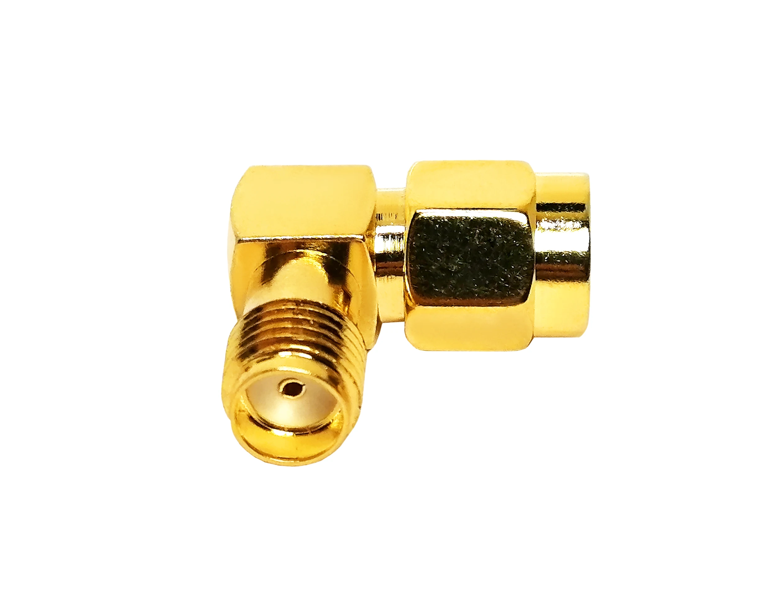 Adapter Gold plated sma female to sma male 90 degree elbow right angle  rf coaxial adaptor factory