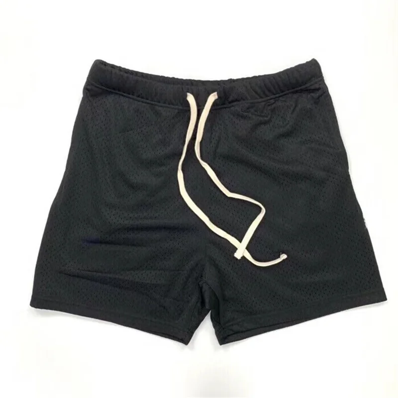 

Hot Selling Men's Sports Mesh Shorts Polyester Hip Hop Streetwear Men Casual Shorts High Street Clothing Black, Picture