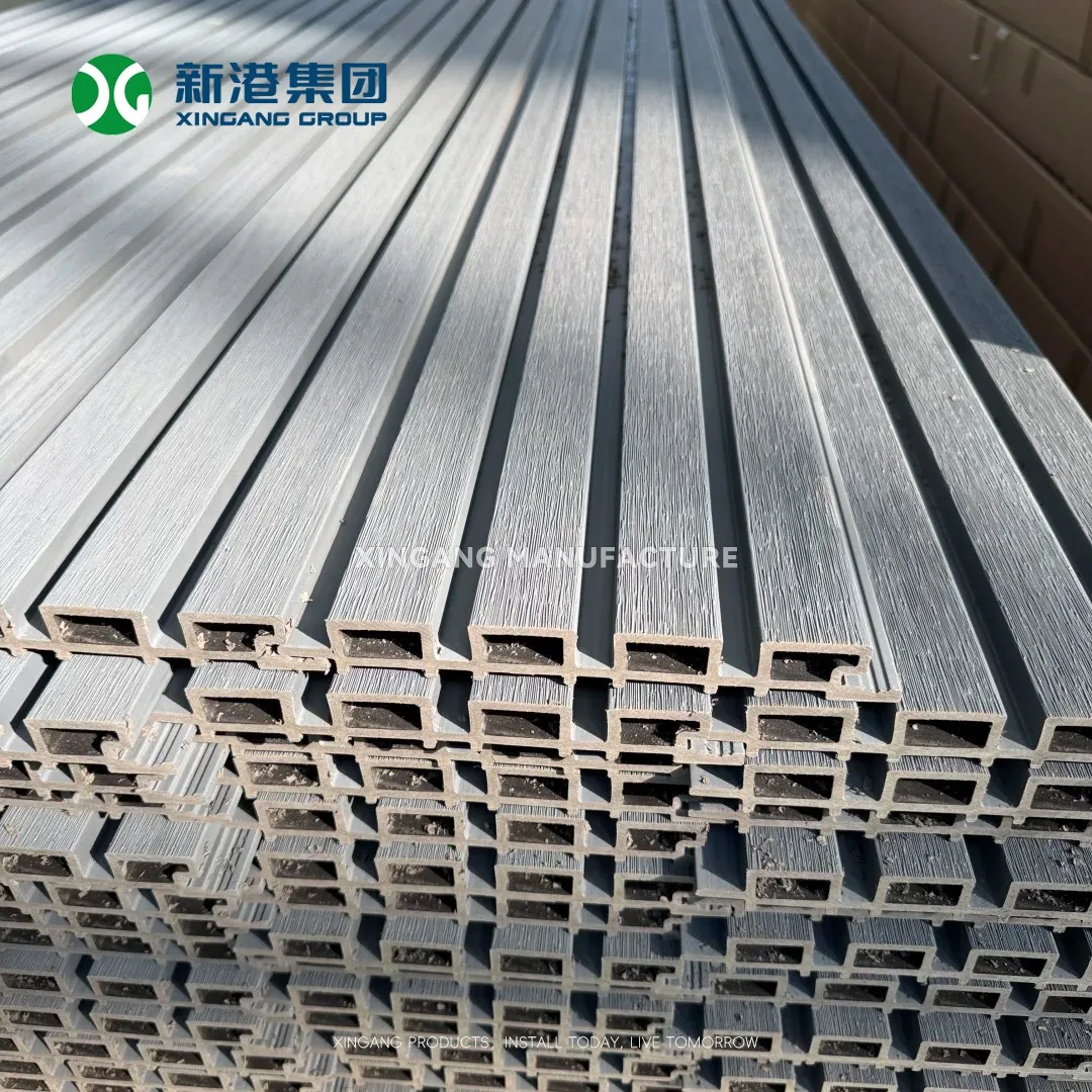 Stone Grey WPC Panels Stack