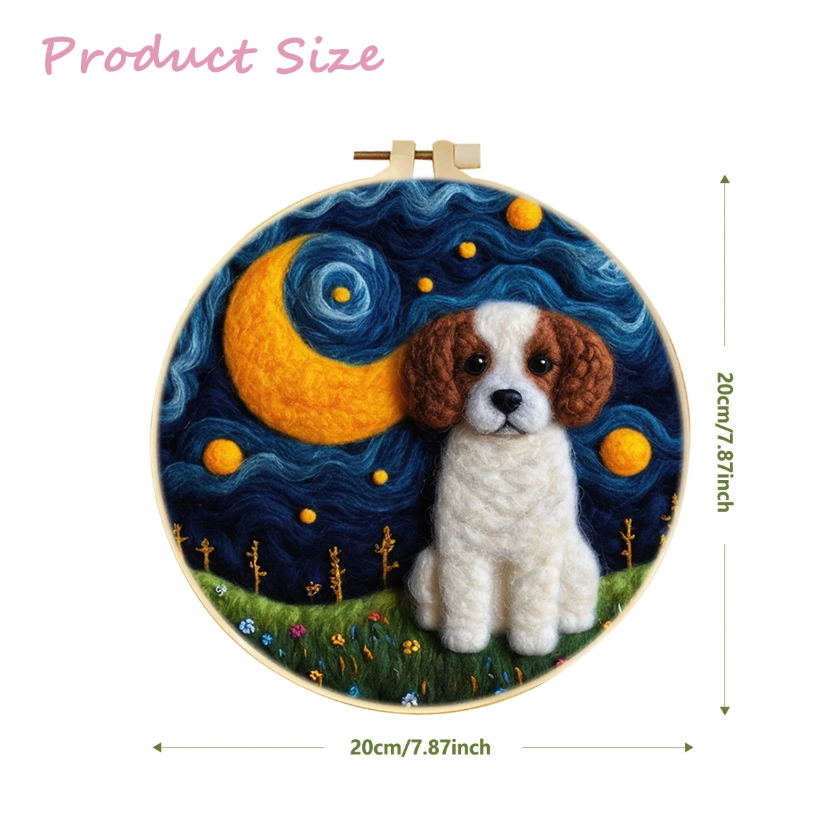 CHENISTORY DIY Wool Felting Painting Embroidery Frame Handmade Needle Wool Painting Picture Home Decors Crafts