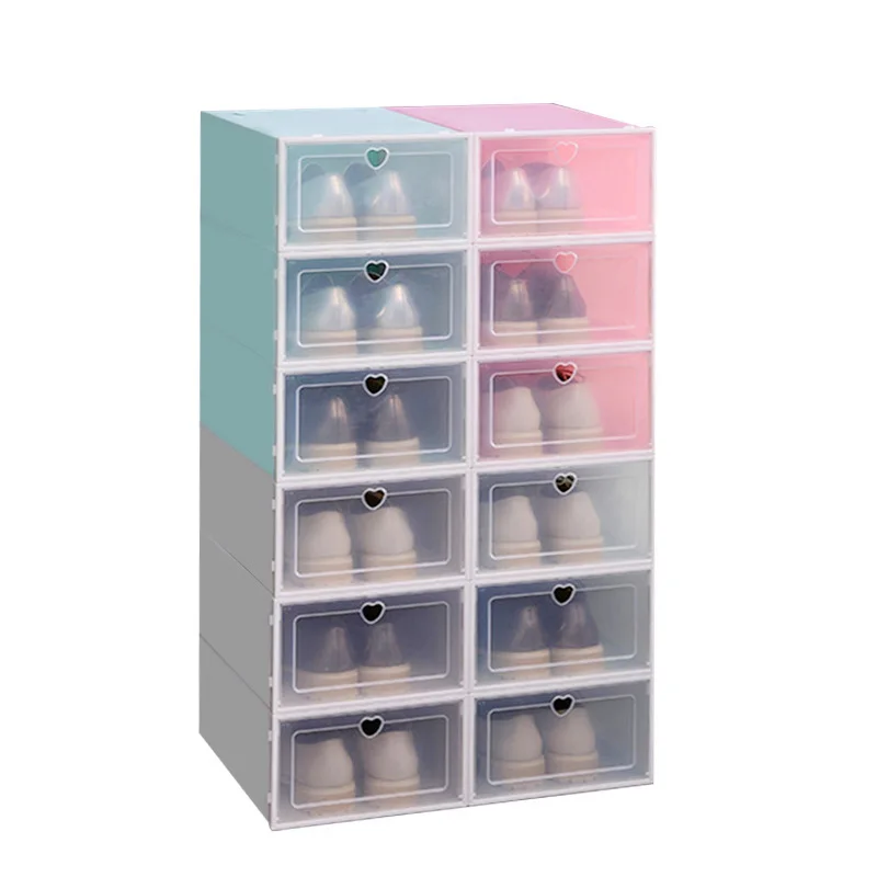 

High Quality Pp Folding Storage Plastic Box With Grommet For Shoes, White,pink,blue,black,green