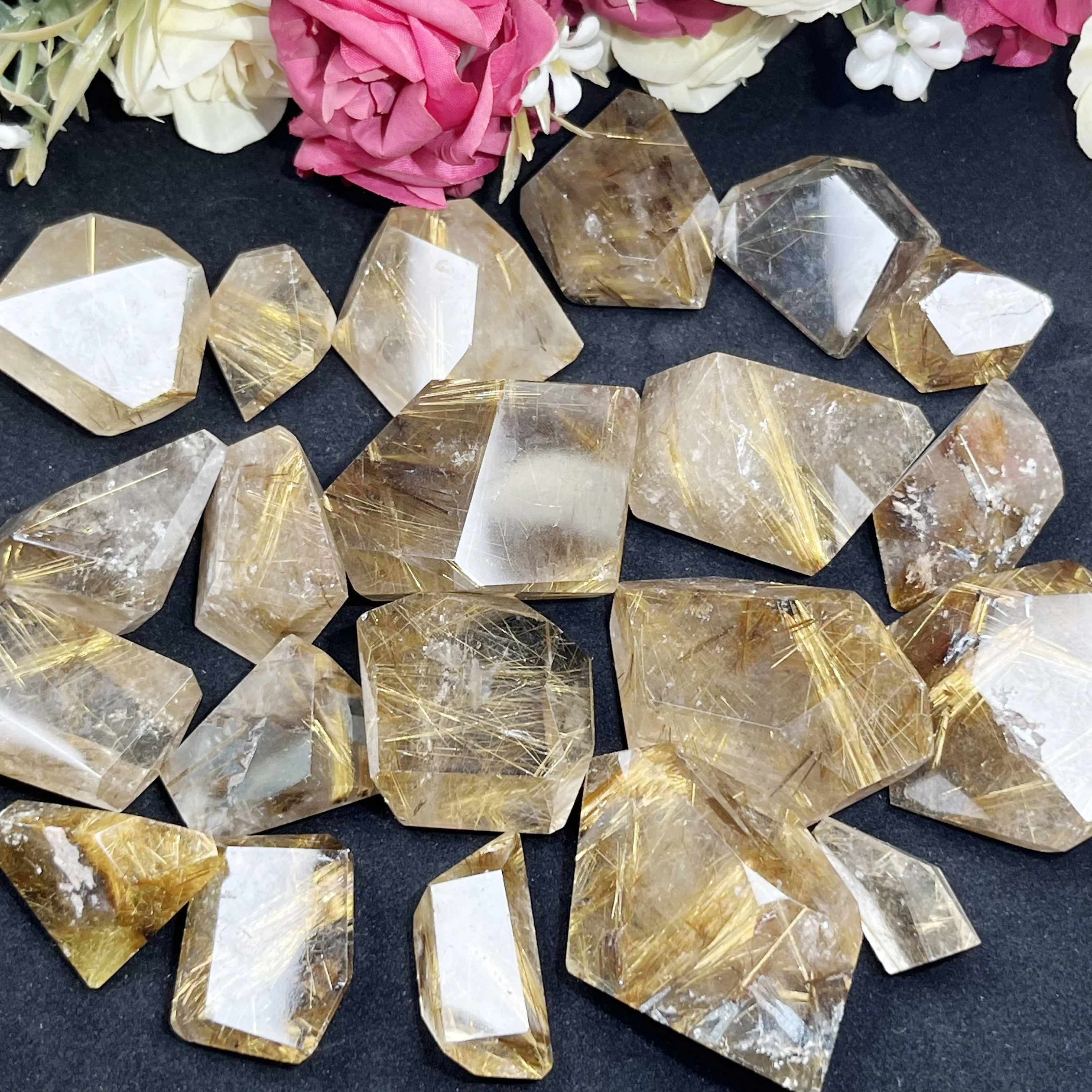

Hot sale natural crystal free from golden rutile quartz free from for healing