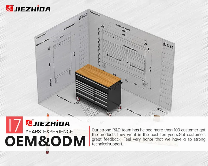 Garaje Pesado Herramienta Kraftwelle Herramienta Gabinete Carro De