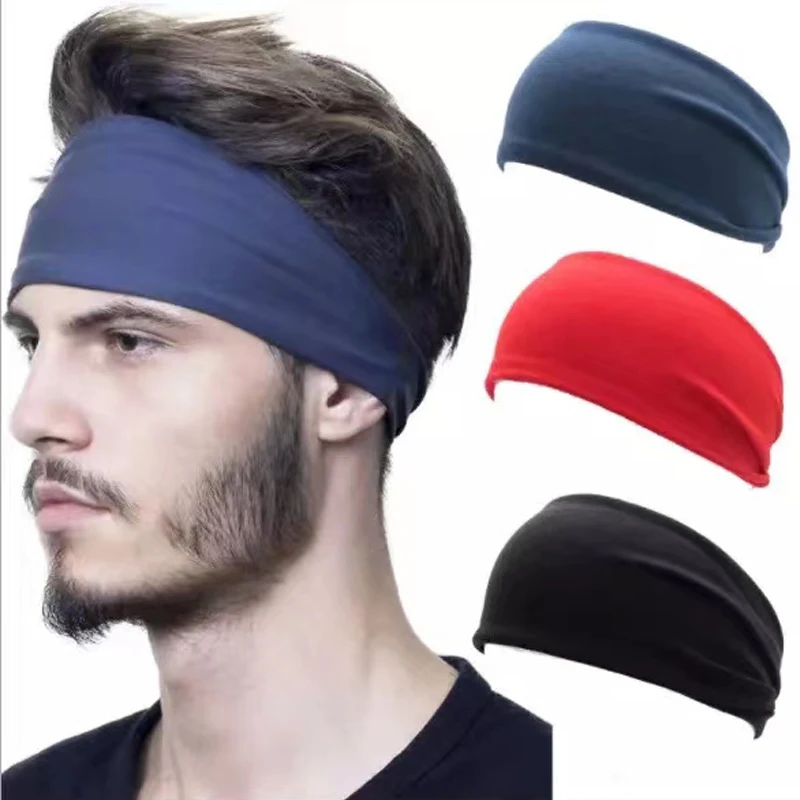 

High elastic Sweatband & Sports Headband for Running, Cycling, Yoga, Basketball - Stretchy Moisture Wicking Unisex Hairband, Black, red, purple, etc