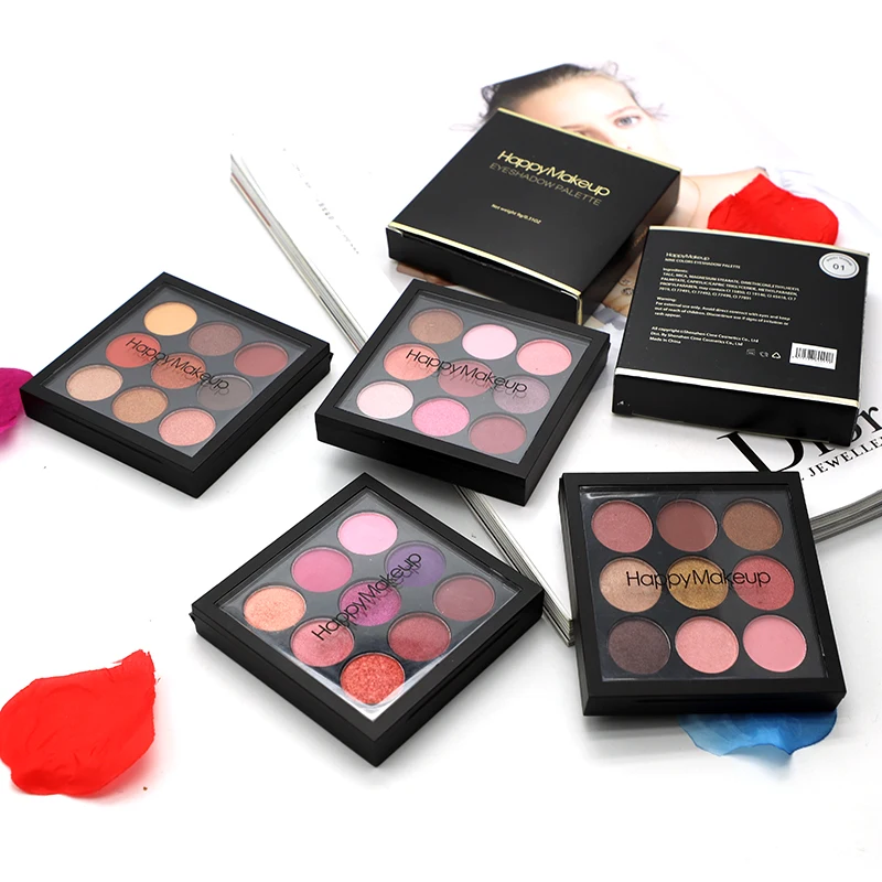 

Low MOQ 9colors makeup palletes cheap eyeshadow palette