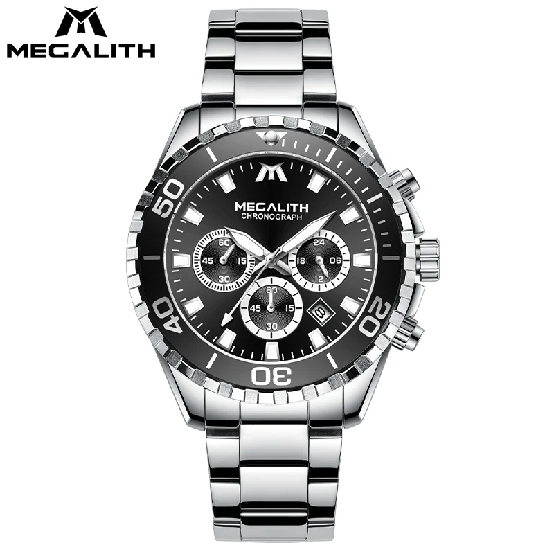 

Relogio Feminino Megalith Wrist Watches Custom Brand Stopwatch Sports Chronograph Dial Quartz Watch